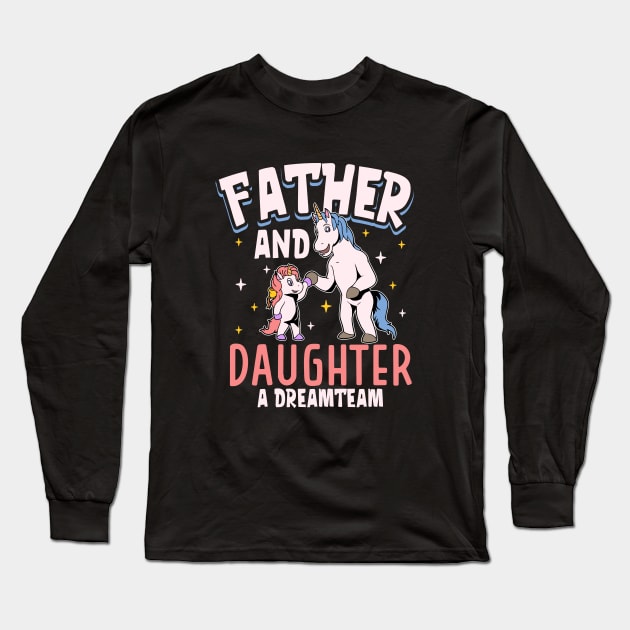 The dream team - father and daughter Long Sleeve T-Shirt by Modern Medieval Design